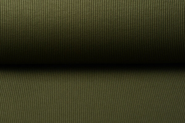 Oeko-Tex® Canalé Jersey Army Verde Oeko-Tex® Canalé Jersey Army Verde