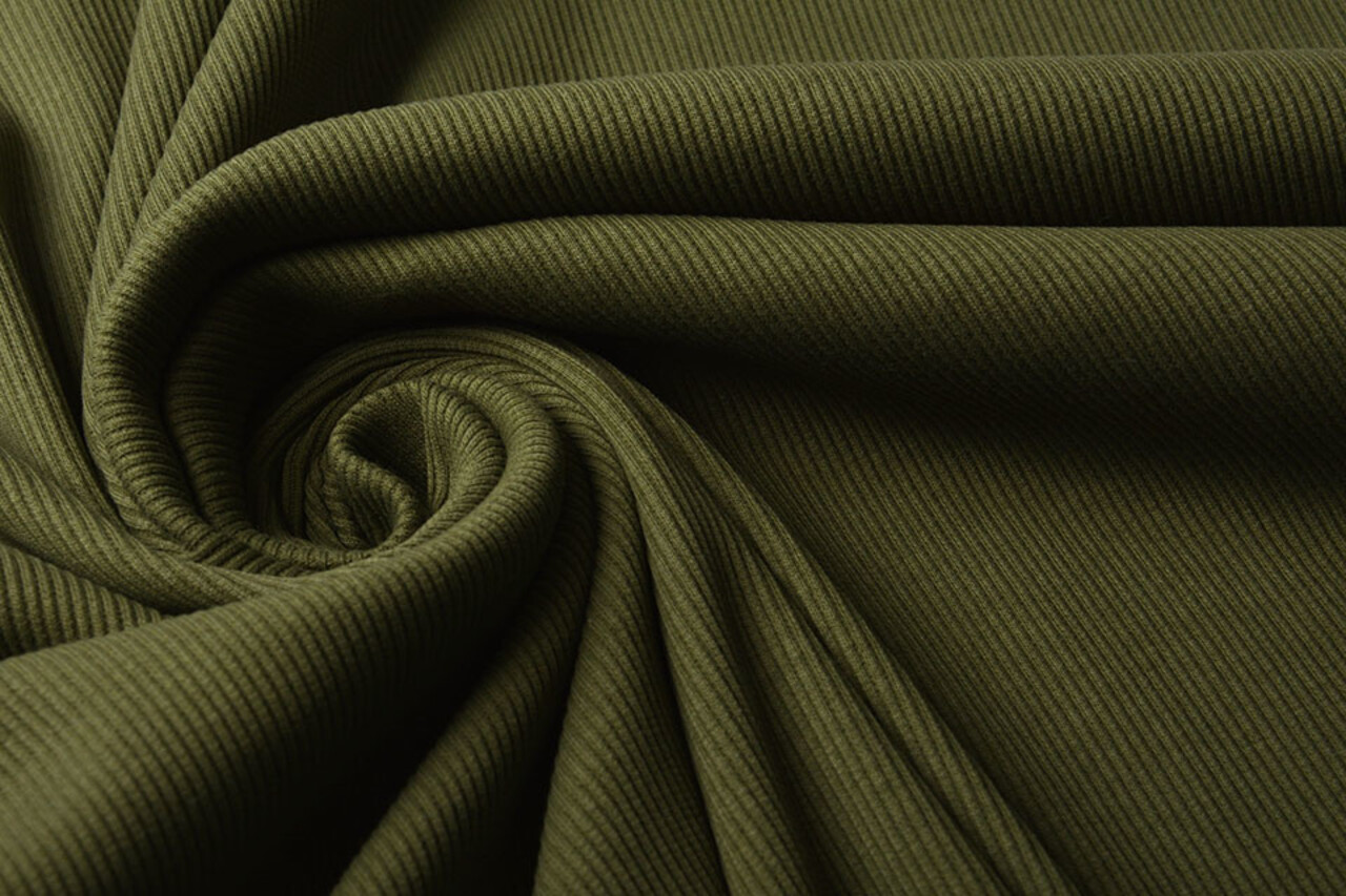 Oeko-Tex®  Ripp Jersey Armeegrün