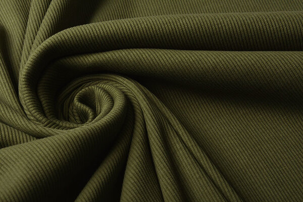 Oeko-Tex®  Côtelé Jersey Vert Militaire