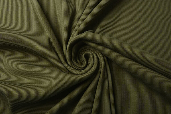 Oeko-Tex® Canalé Jersey Army Verde Oeko-Tex® Canalé Jersey Army Verde