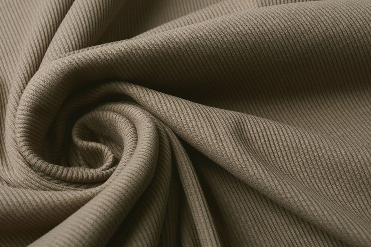 Oeko-Tex®  Rib Jersey Taupe