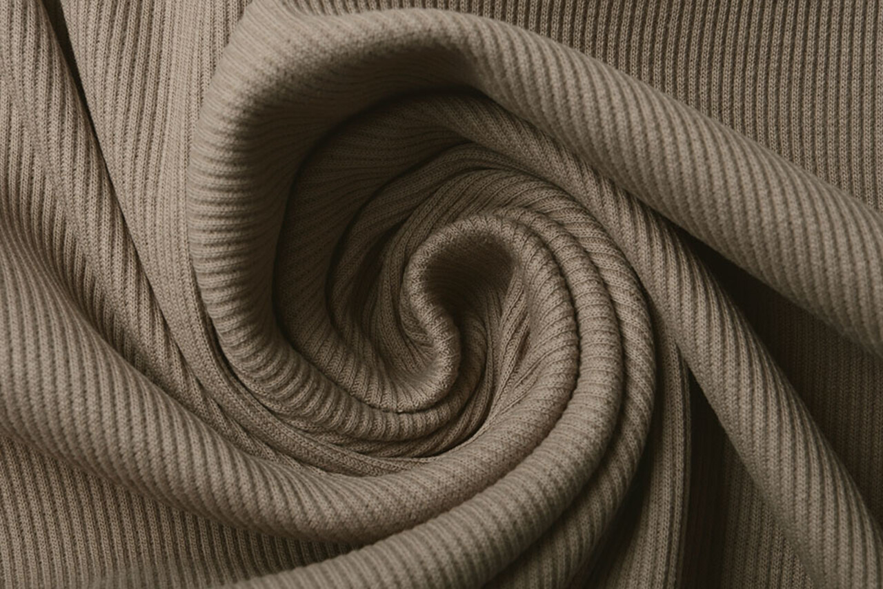 Oeko-Tex® Côtelé Jersey Taupe Oeko-Tex® Côtelé Jersey Taupe