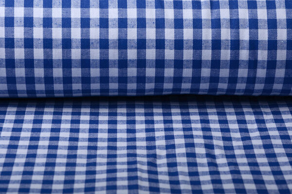 Vichy Traditionnel Carreaux 8 Mm Bleu Cobalt