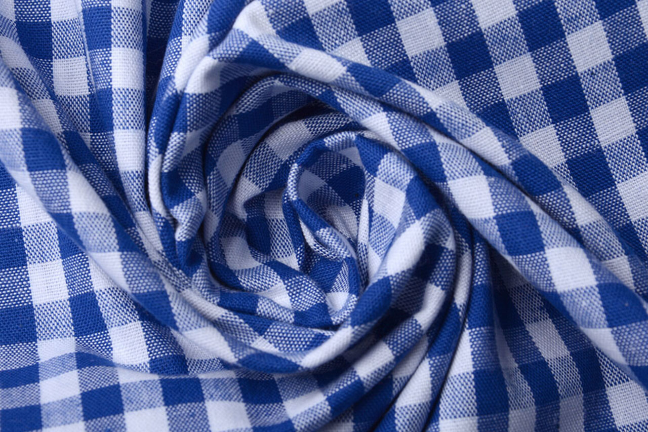 Vichy Traditionnel Carreaux 8 Mm Bleu Cobalt