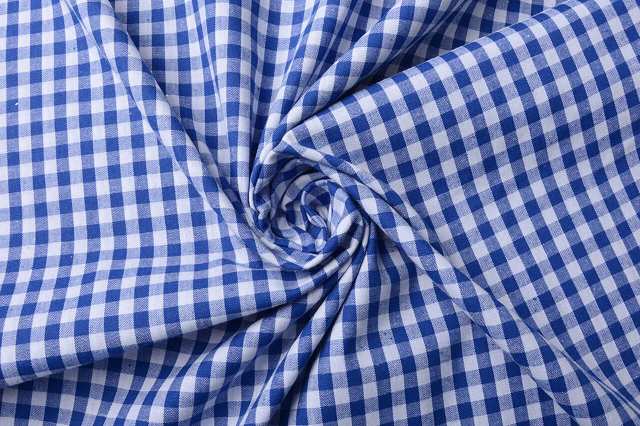 Vichy Traditionnel Carreaux 8 Mm Bleu Cobalt