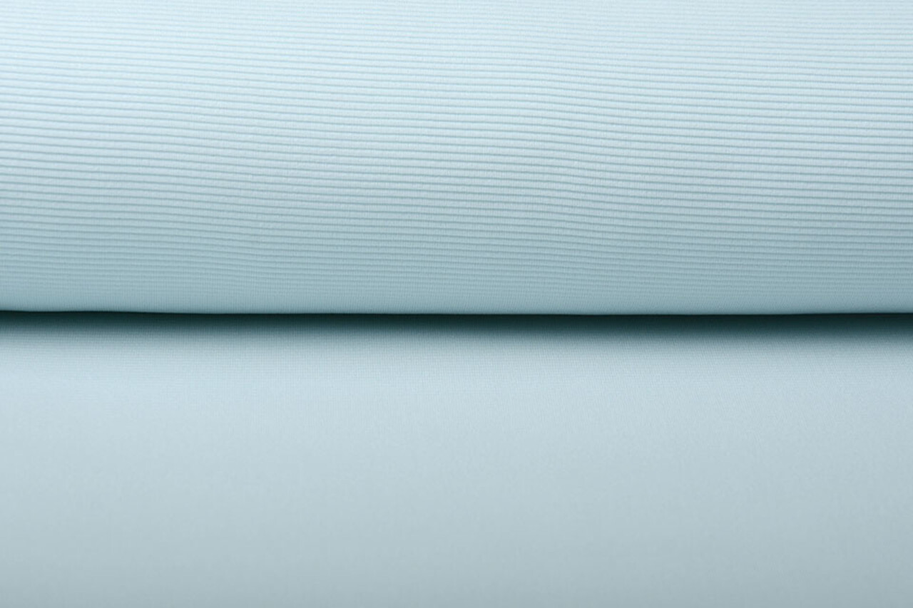 Oeko-Tex®  Ottoman Ripp Jersey Stoff Babyblau Oeko-Tex®  Ottoman Ripp Jersey Stoff Babyblau