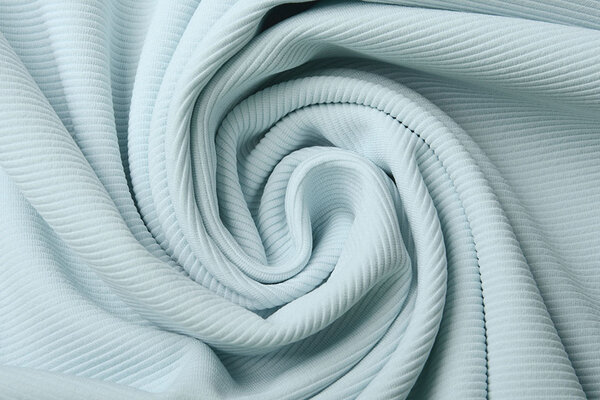 Oeko-Tex®  Ottoman Ripp Jersey Stoff Babyblau Oeko-Tex®  Ottoman Ripp Jersey Stoff Babyblau