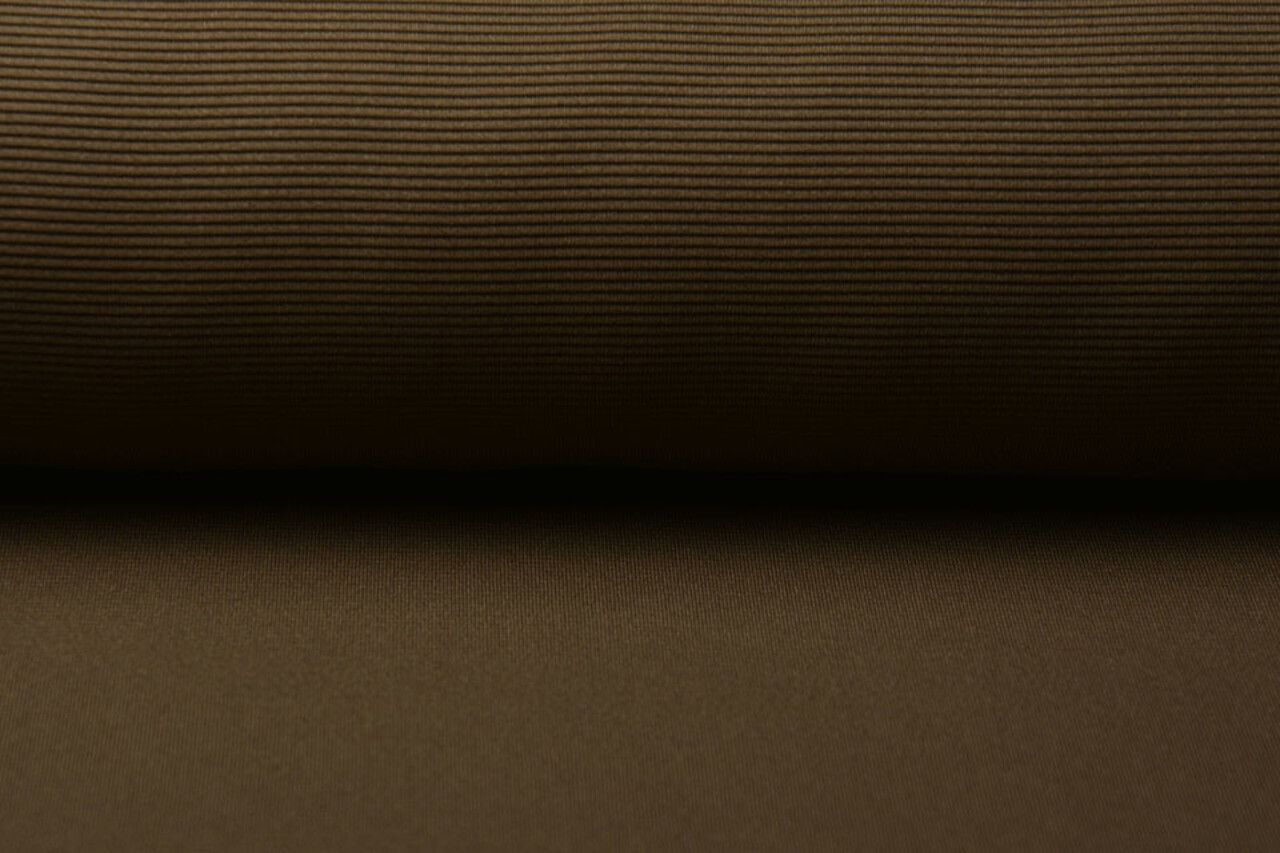 Oeko-Tex® Ottoman Canalé Jersey Tela Moca Marrón Oeko-Tex® Ottoman Canalé Jersey Tela Moca Marrón