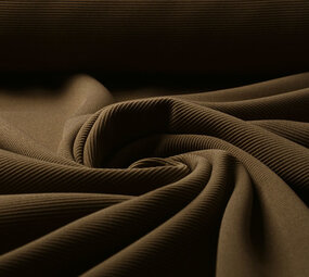 Oeko-Tex®  Ottoman Rib Jersey Stof Mokka Bruin Oeko-Tex®  Ottoman Rib Jersey Stof Mokka Bruin