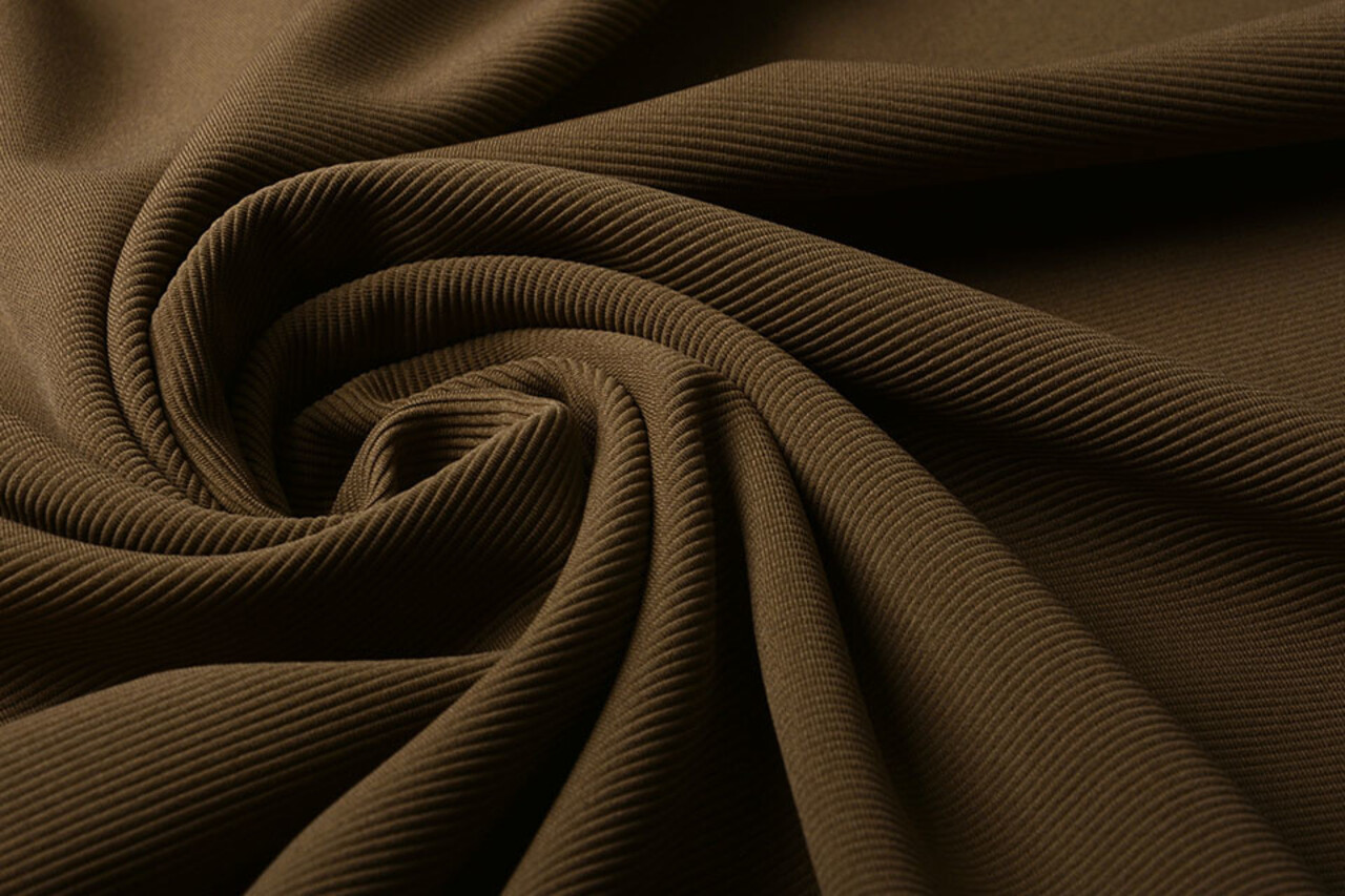 Oeko-Tex®  Ottoman Côtelé Jersey Tissu Marron Moka