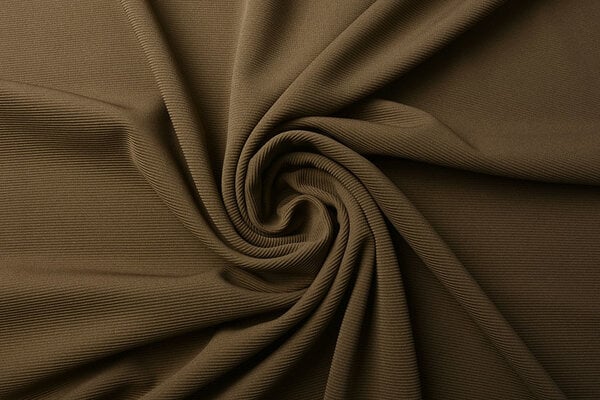 Oeko-Tex®  Ottoman Côtelé Jersey Tissu Marron Moka