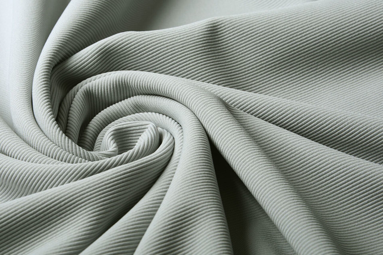 Oeko-Tex® Ottoman Canalé Jersey Tela Gris Claro Oeko-Tex® Ottoman Canalé Jersey Tela Gris Claro