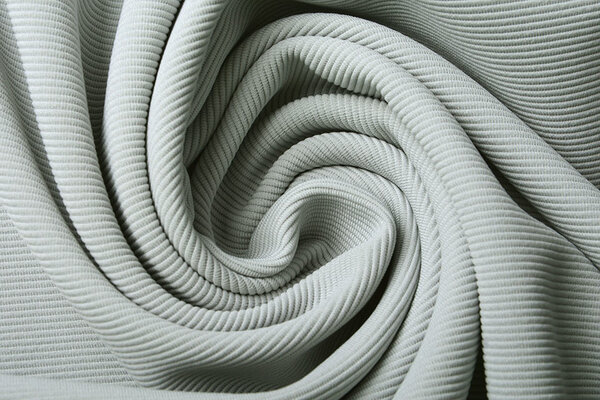 Oeko-Tex®  Ottoman Ripp Jersey Stoff Hellgrau