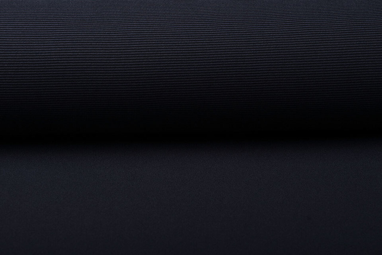 Oeko-Tex®  Ottoman Rib Jersey Fabric Dark Navy Blue Oeko-Tex®  Ottoman Rib Jersey Fabric Dark Navy Blue