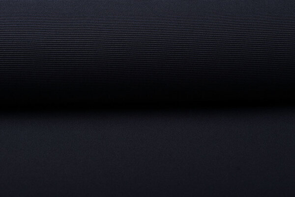 Oeko-Tex®  Ottoman Rib Jersey Fabric Dark Navy Blue Oeko-Tex®  Ottoman Rib Jersey Fabric Dark Navy Blue