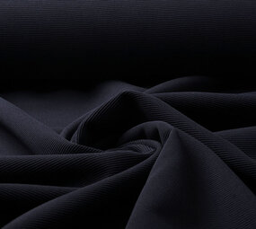 Oeko-Tex®  Ottoman Rib Jersey Fabric Dark Navy Blue Oeko-Tex®  Ottoman Rib Jersey Fabric Dark Navy Blue