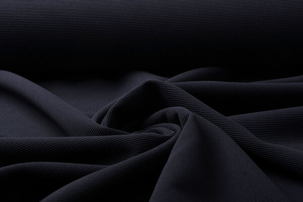 Oeko-Tex®  Ottoman Rib Jersey Stof Donker Marine Blauw Oeko-Tex®  Ottoman Rib Jersey Stof Donker Marine Blauw