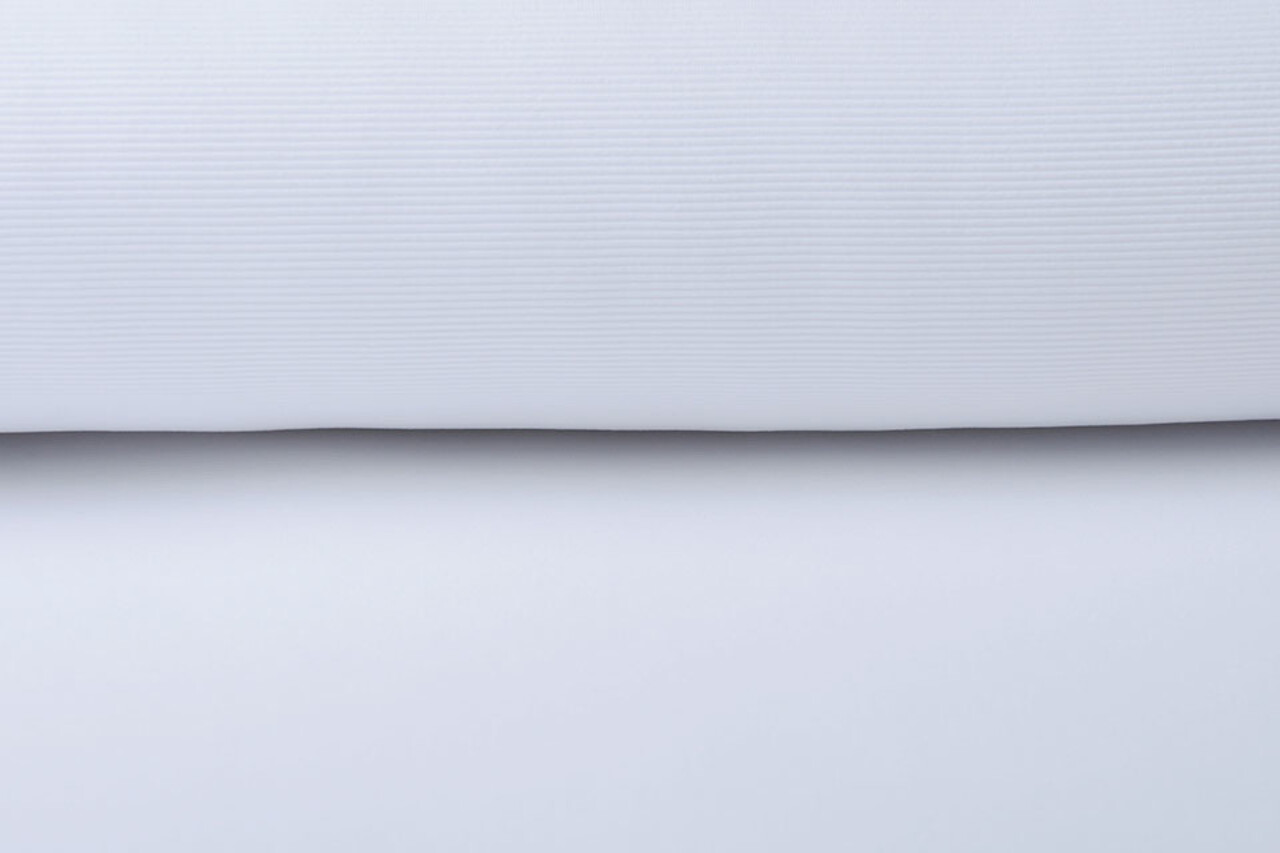 Oeko-Tex®  Ottoman Ripp Jersey Stoff Weiß