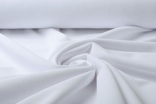 Oeko-Tex®  Ottoman Rib Jersey Fabric White