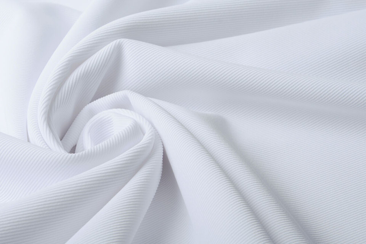 Oeko-Tex®  Ottoman Rib Jersey Fabric White