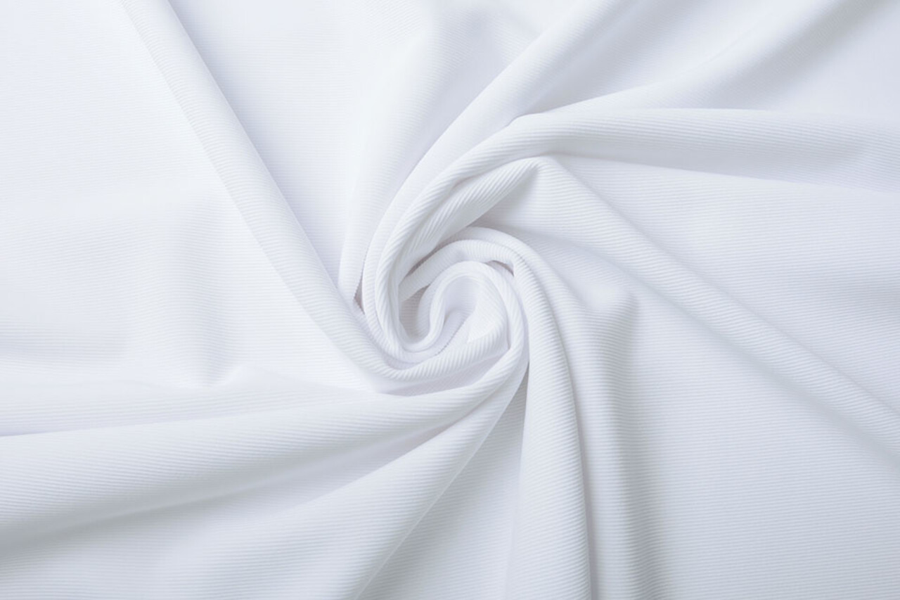 Oeko-Tex®  Ottoman Rib Jersey Fabric White