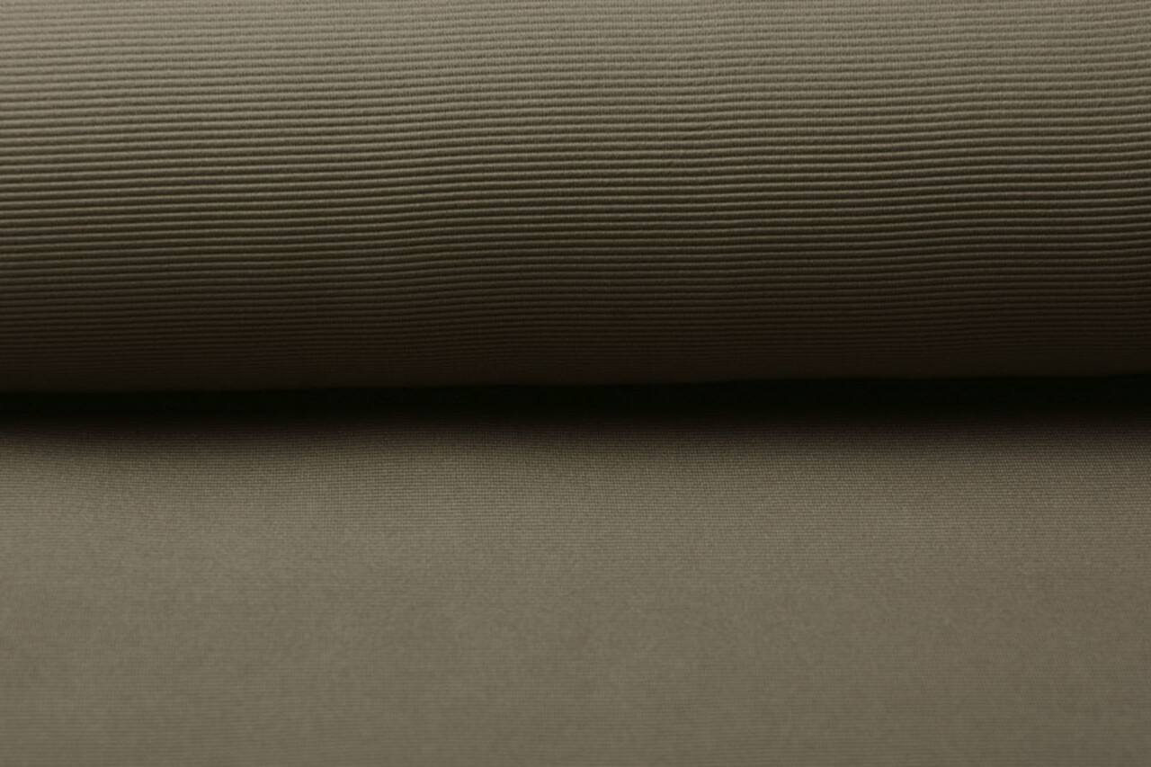 Oeko-Tex®  Ottoman Rib Jersey Fabric Taupe Oeko-Tex®  Ottoman Rib Jersey Fabric Taupe