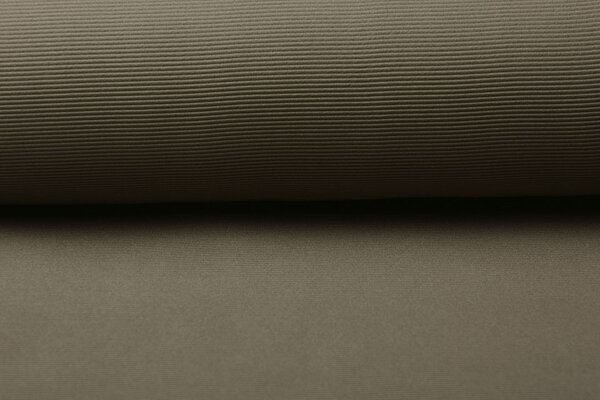 Oeko-Tex®  Ottoman Ripp Jersey Stoff Taupe Oeko-Tex®  Ottoman Ripp Jersey Stoff Taupe