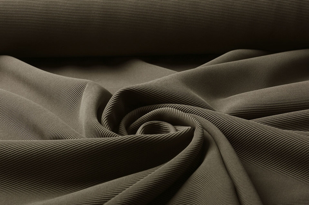 Oeko-Tex®  Ottoman Côtelé Jersey Tissu Taupe