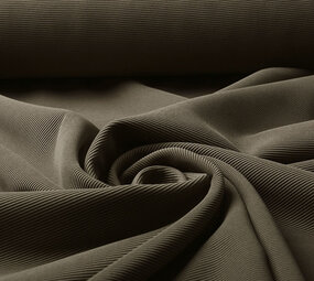 Oeko-Tex®  Ottoman Rib Jersey Fabric Taupe