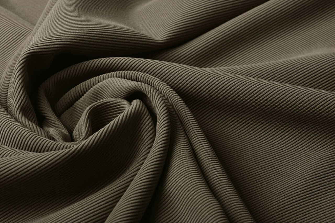 Oeko-Tex®  Ottoman Ripp Jersey Stoff Taupe Oeko-Tex®  Ottoman Ripp Jersey Stoff Taupe