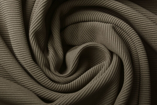 Oeko-Tex®  Ottoman Côtelé Jersey Tissu Taupe