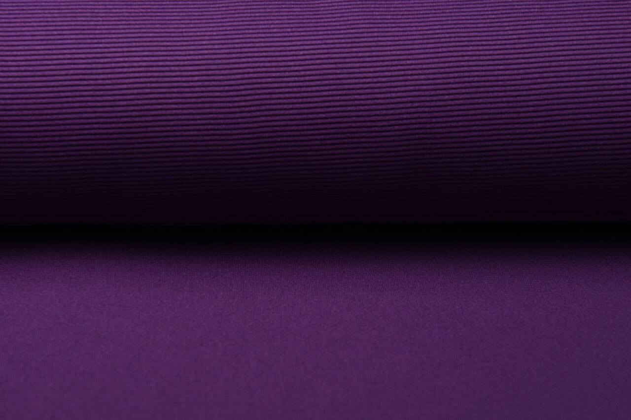 Oeko-Tex®  Ottoman Rib Jersey Fabric Purple