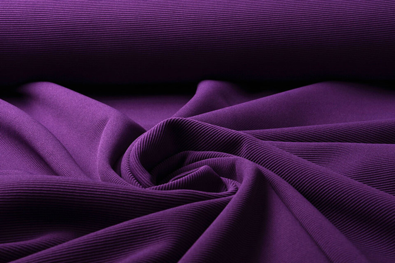 Oeko-Tex®  Ottoman Ripp Jersey Stoff Lila