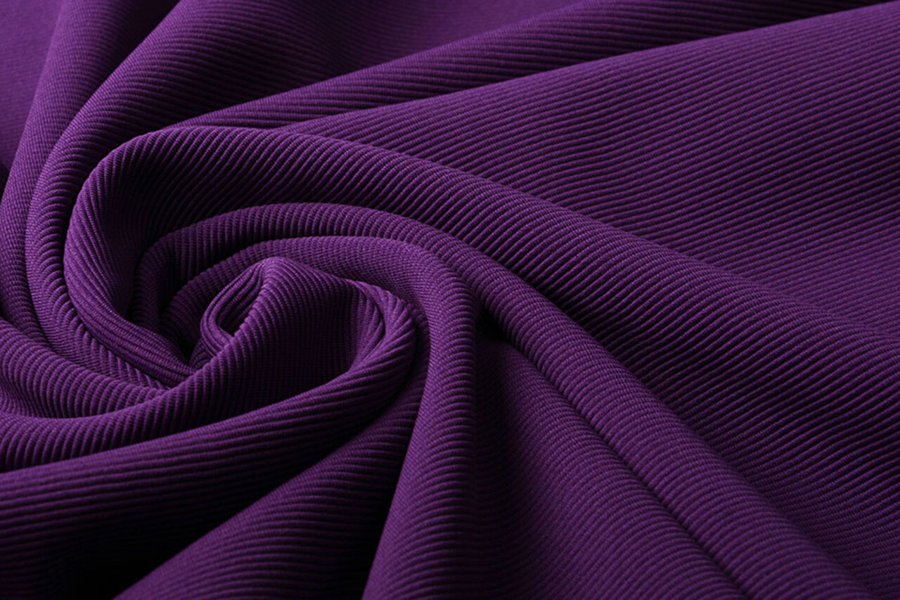 Oeko-Tex®  Ottoman Rib Jersey Fabric Purple