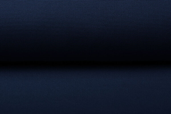 Oeko-Tex® Ottoman Canalé Jersey Tela Azul Marino Azul Oeko-Tex® Ottoman Canalé Jersey Tela Azul Marino Azul