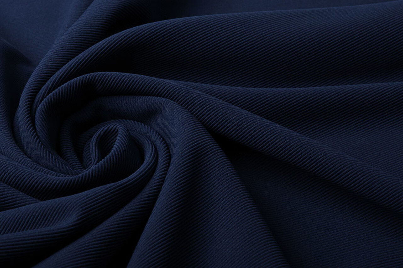 Oeko-Tex®  Ottoman Rib Jersey Fabric Navy Blue Oeko-Tex®  Ottoman Rib Jersey Fabric Navy Blue