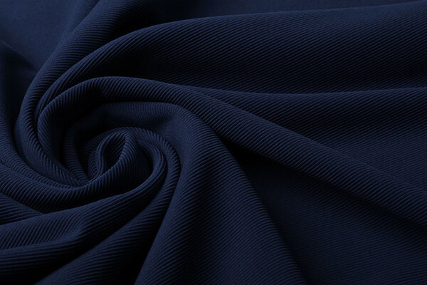 Oeko-Tex® Ottoman Côtelé Jersey Tissu Bleu Marine Oeko-Tex® Ottoman Côtelé Jersey Tissu Bleu Marine