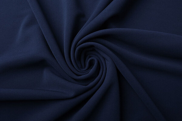 Oeko-Tex® Ottoman Canalé Jersey Tela Azul Marino Azul Oeko-Tex® Ottoman Canalé Jersey Tela Azul Marino Azul