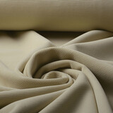 Oeko-Tex®  Ottoman Rib Jersey Fabric Beige Oeko-Tex®  Ottoman Rib Jersey Fabric Beige