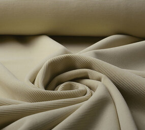 Oeko-Tex®  Ottoman Ripp Jersey Stoff Beige