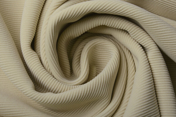 Oeko-Tex®  Ottoman Rib Jersey Stof Beige Oeko-Tex®  Ottoman Rib Jersey Stof Beige