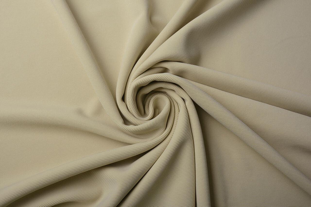 Oeko-Tex®  Ottoman Canalé Jersey Tela Beige