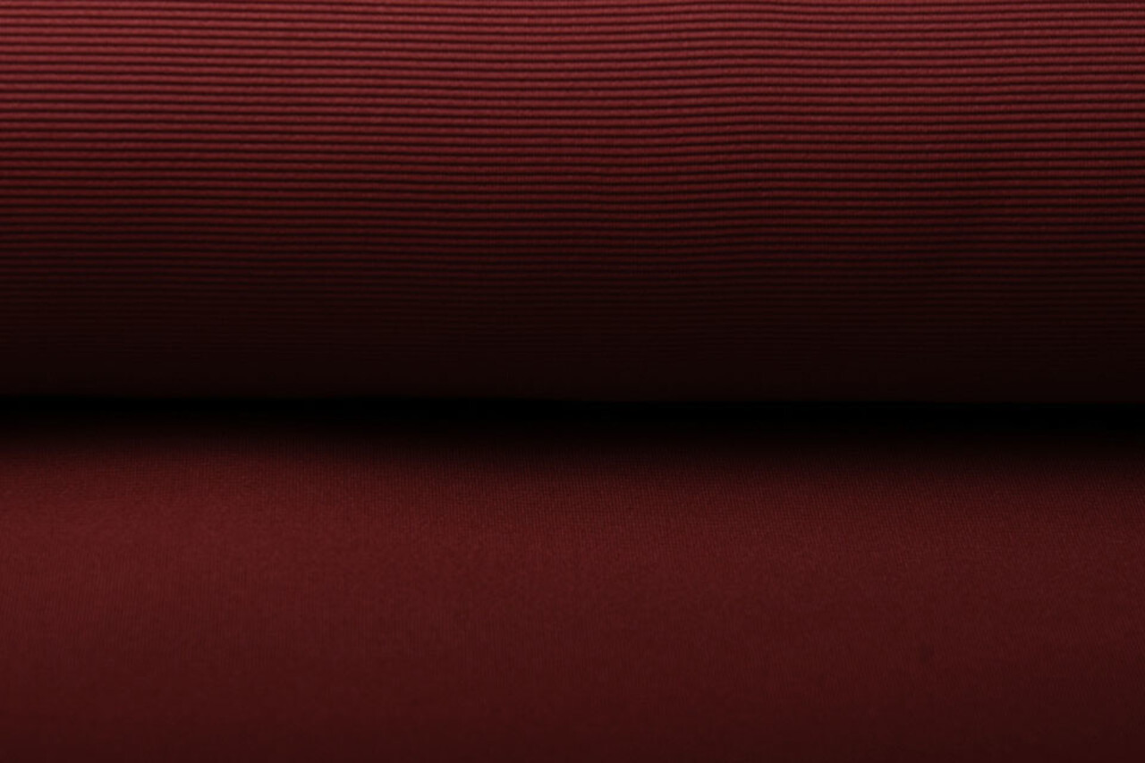 Oeko-Tex®  Ottoman Ripp Jersey Stoff Weinrot Oeko-Tex®  Ottoman Ripp Jersey Stoff Weinrot