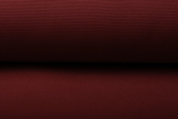 Oeko-Tex®  Ottoman Rib Jersey Stof Wijnrood Oeko-Tex®  Ottoman Rib Jersey Stof Wijnrood