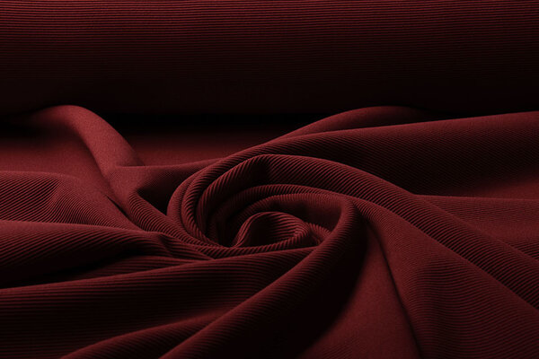 Oeko-Tex®  Ottoman Rib Jersey Fabric Wine Red