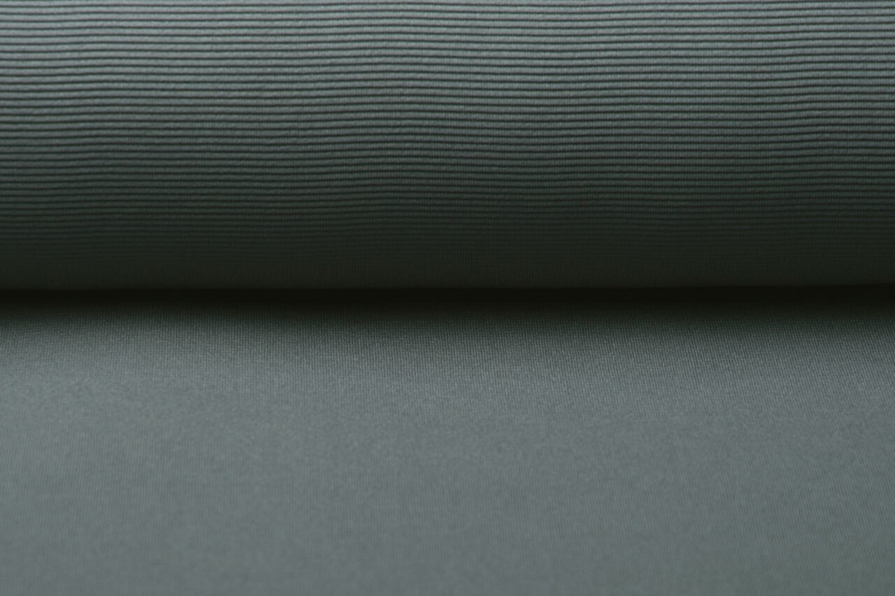 Oeko-Tex®  Ottoman Rib Jersey Fabric Grey