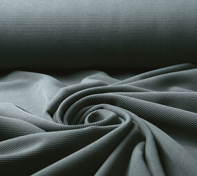 Oeko-Tex®  Ottoman Rib Jersey Fabric Grey