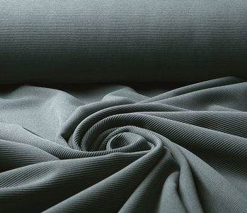 Oeko-Tex®  Ottoman Rib Jersey Fabric Grey