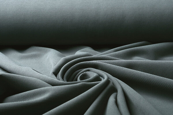 Oeko-Tex®  Ottoman Rib Jersey Fabric Grey