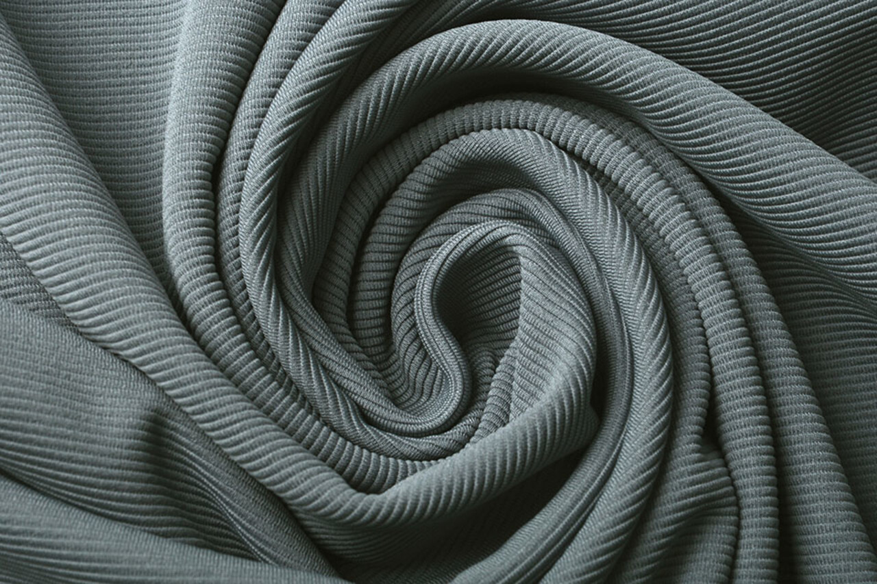 Oeko-Tex®  Ottoman Rib Jersey Fabric Grey